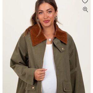 Maternity Olive Green Utility Jacket